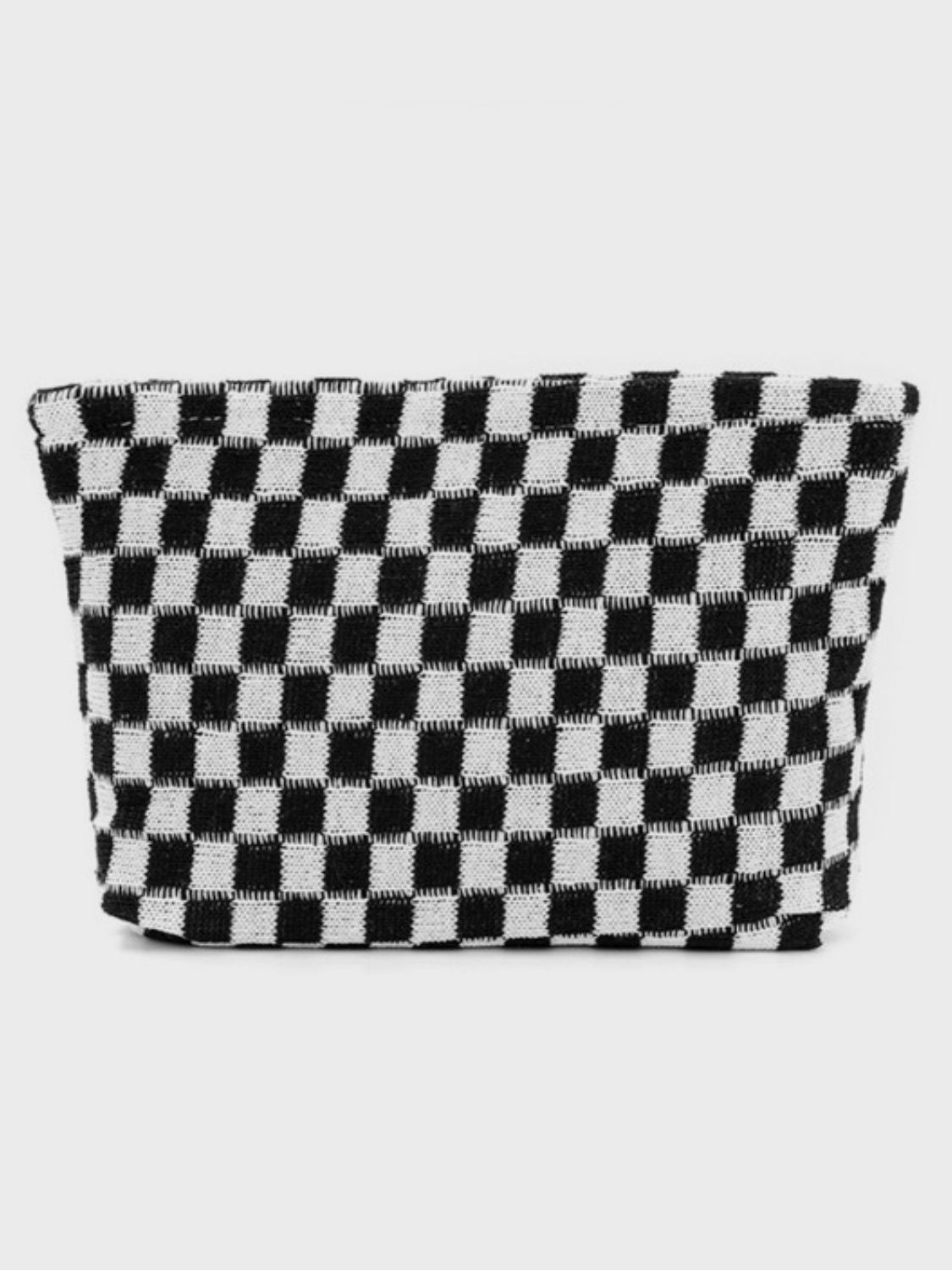 Zenana Checkered Makeup Clutch Bag