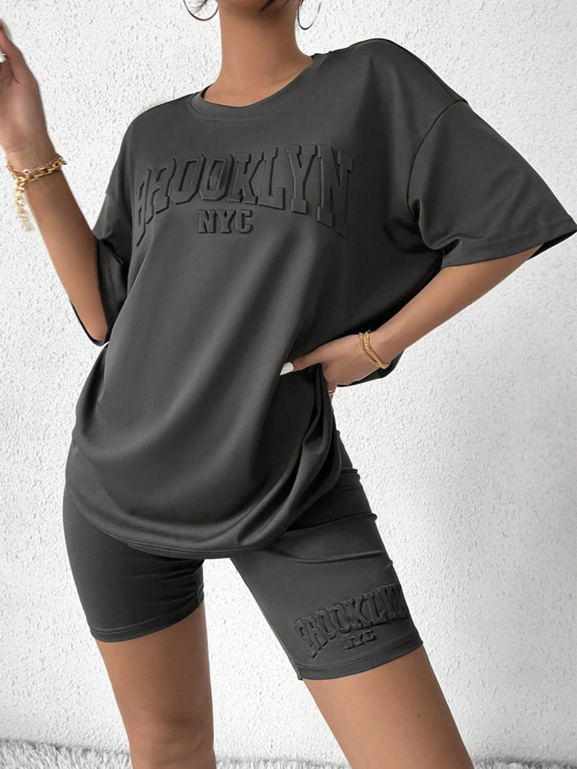 BROOKLYN NYC Graphic Top and Shorts Set