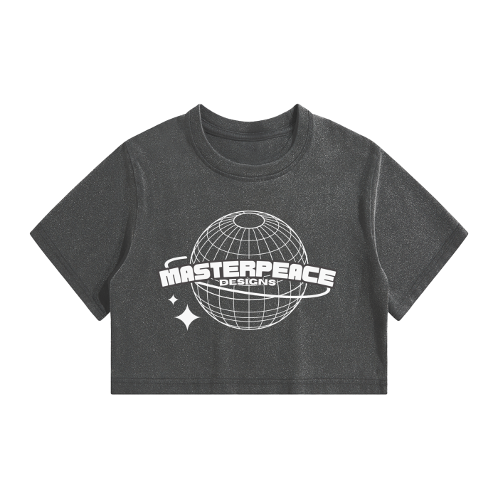 Master Peace Global Logo on a Crop Top T-Shirt