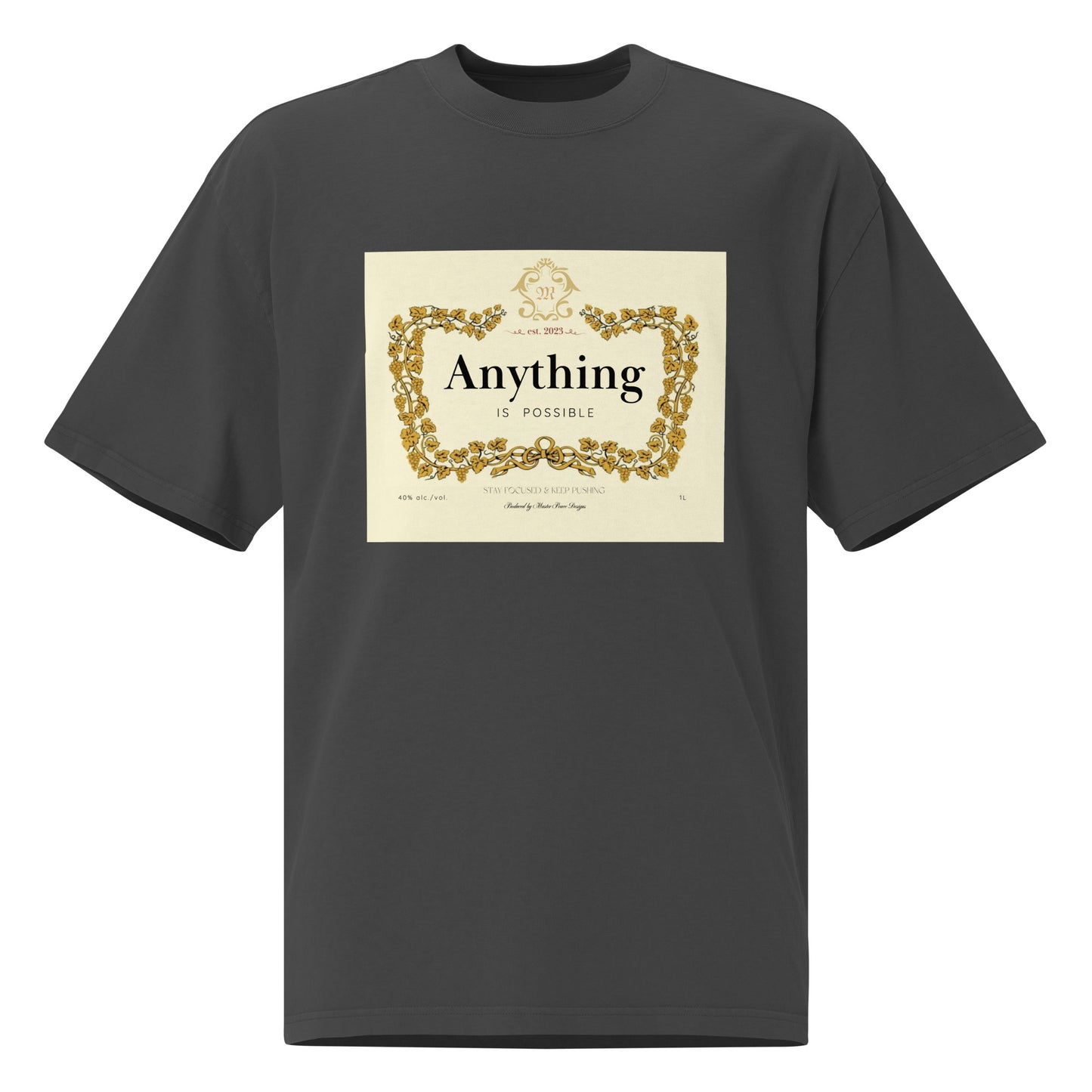 Anything is Possible Oversized faded t-shirt