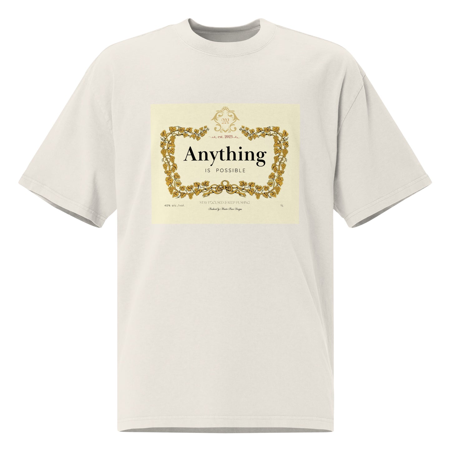 Anything is Possible Oversized faded t-shirt