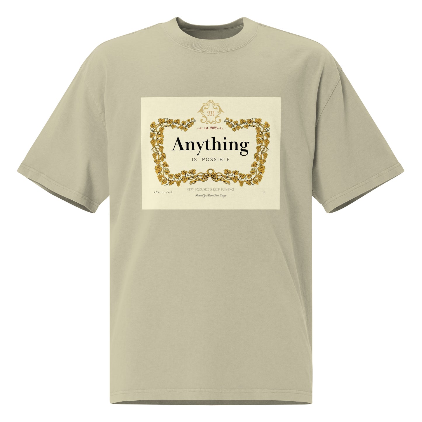 Anything is Possible Oversized faded t-shirt