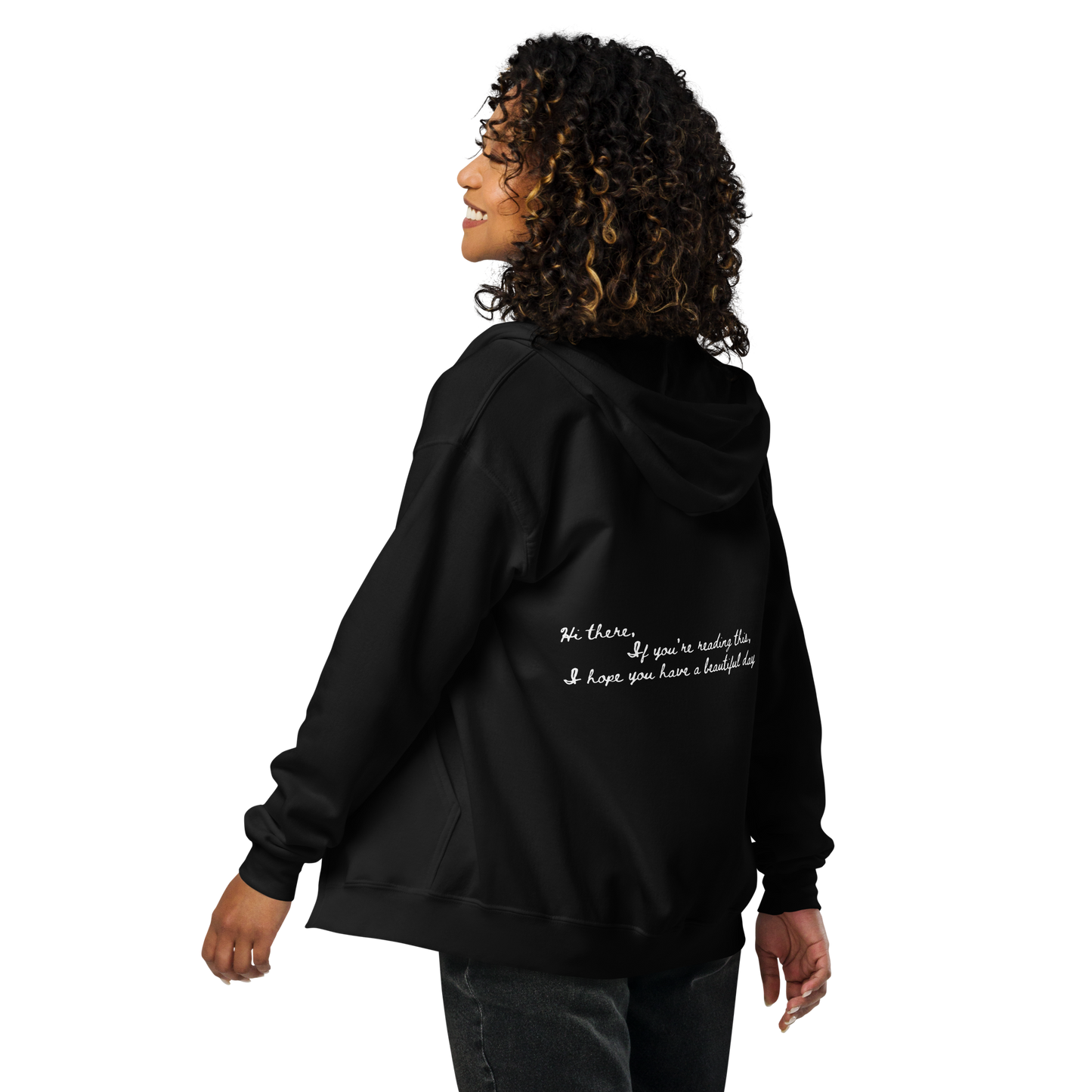 Have a Beautiful Day White Letters Unisex zip hoodie