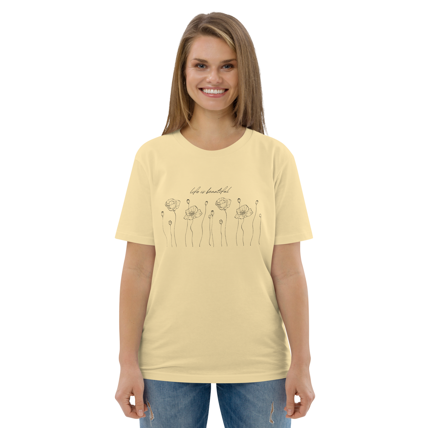 Life is Beautiful Unisex organic cotton t-shirt