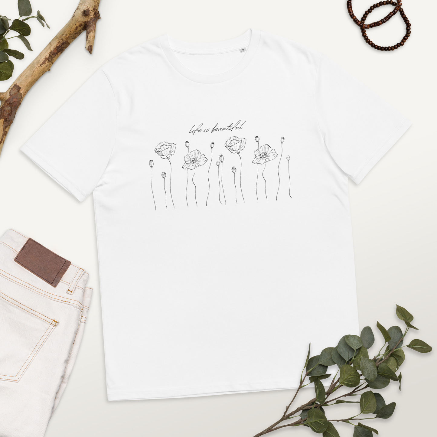 Life is Beautiful Unisex organic cotton t-shirt